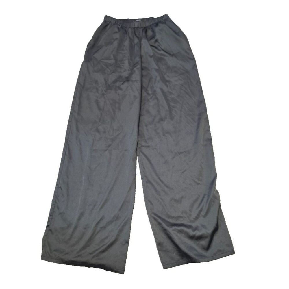 Forever 21 Sateen Pants Elastic Waist Y2K Pockets Size Small Harem Wide Leg